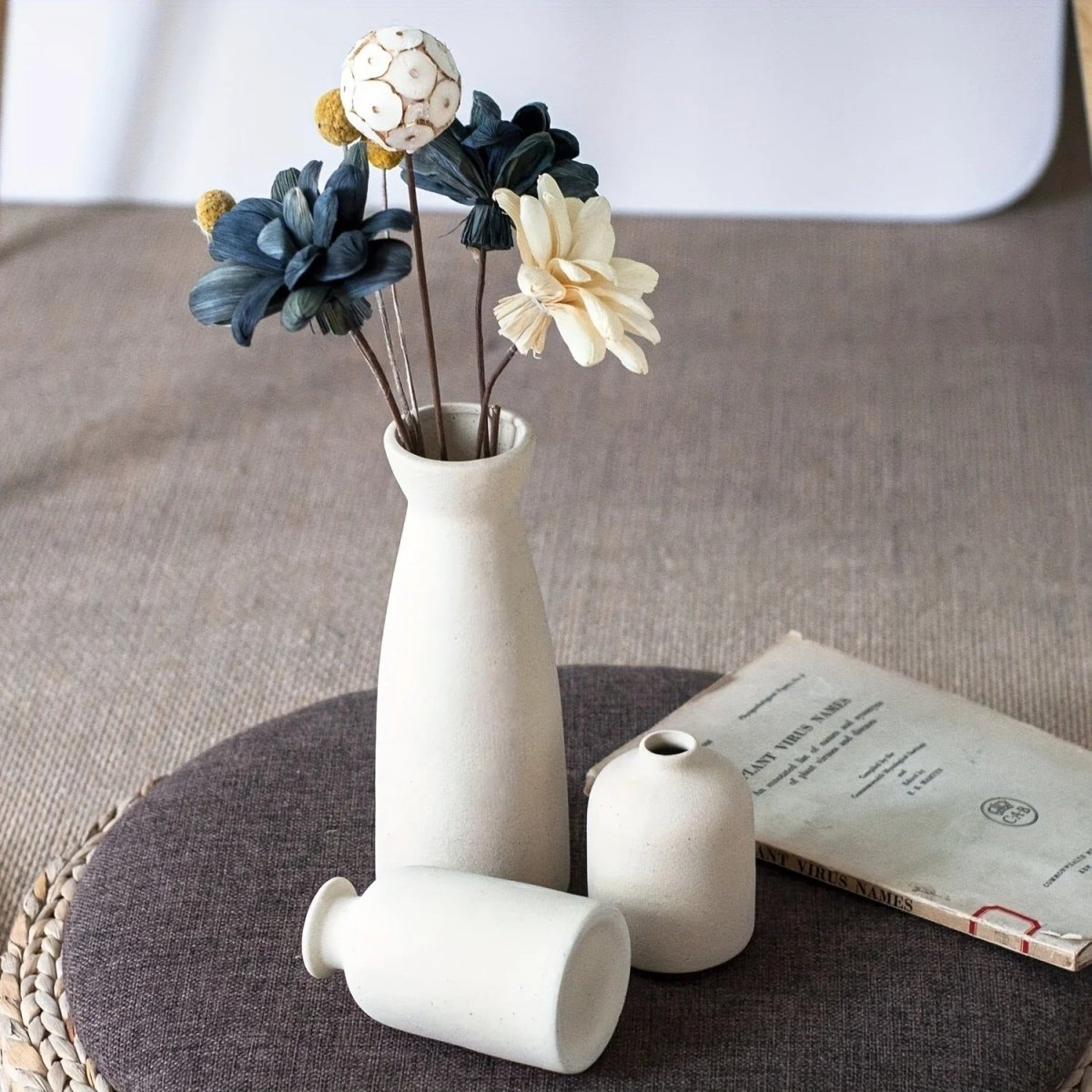 Ensemble de Vases à Fleurs en Céramique Boho – Faits à la Main