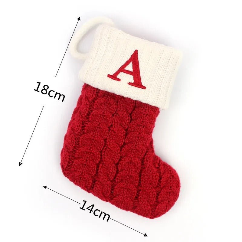 Chaussettes de Noël avec lettres de l’alphabet – Choisissez votre initiale