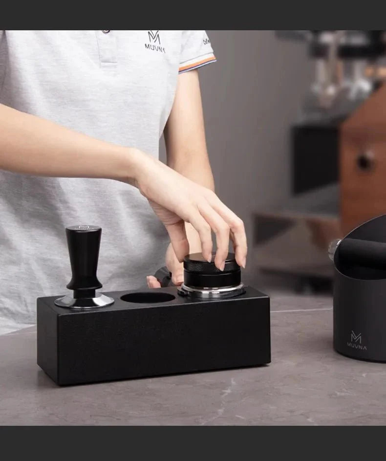 Station de tassage pour café – Support porte-filtre réglable