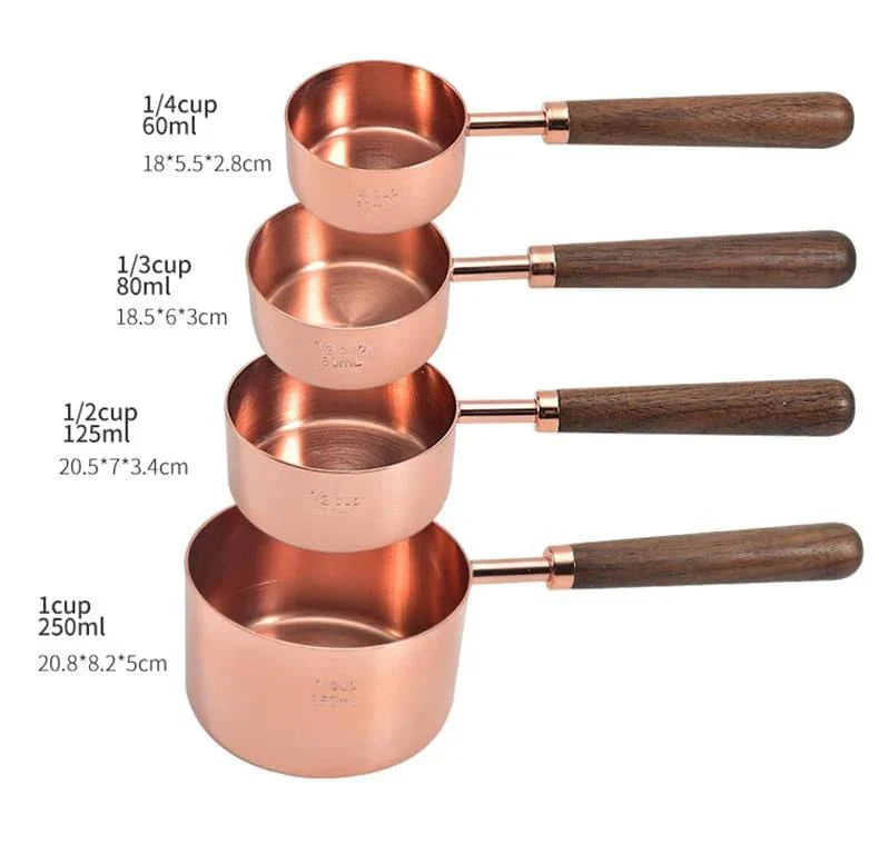 Set de Mesures en Cuivre – Ustensiles de Cuisine de Luxe Cuivrés