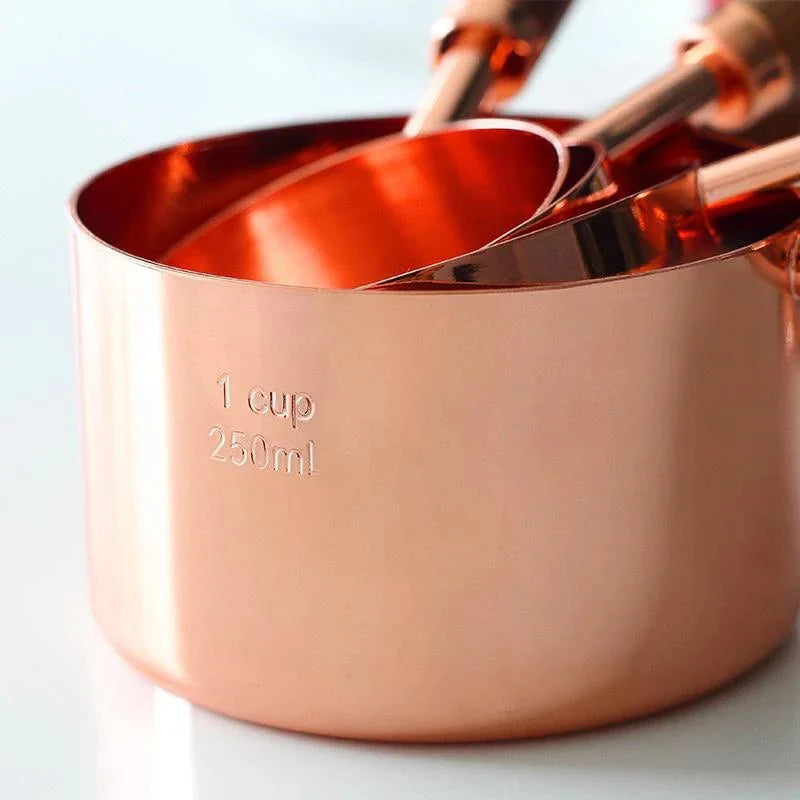 Set de Mesures en Cuivre – Ustensiles de Cuisine de Luxe Cuivrés