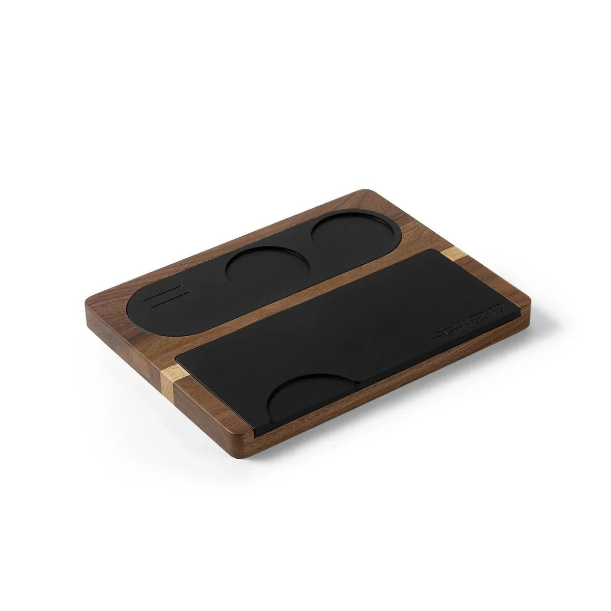 Station de tassage pour espresso - Bois avec tapis en silicone