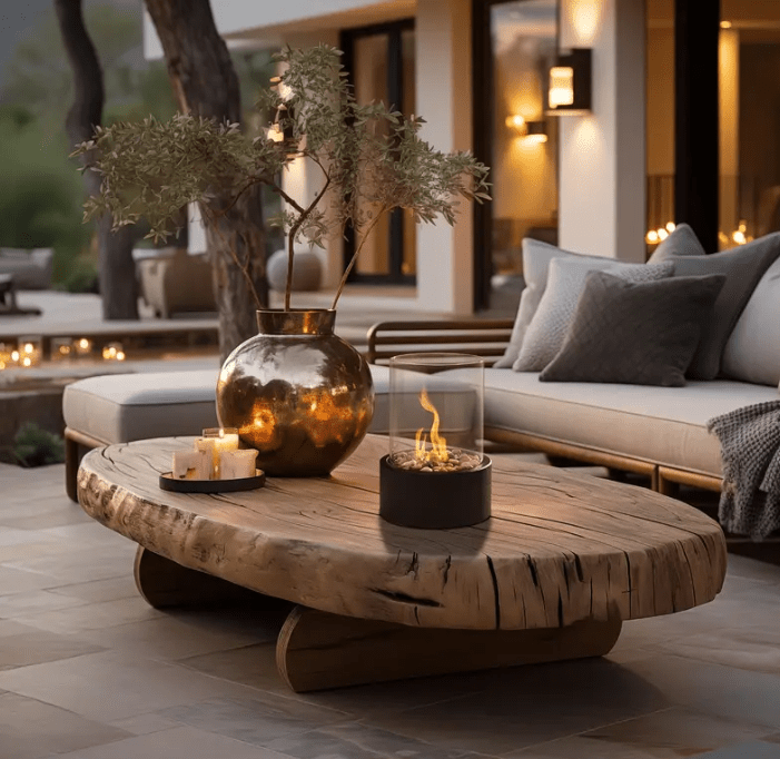 Brasero de Table – Flamme Cylindrique Portable et Conviviale