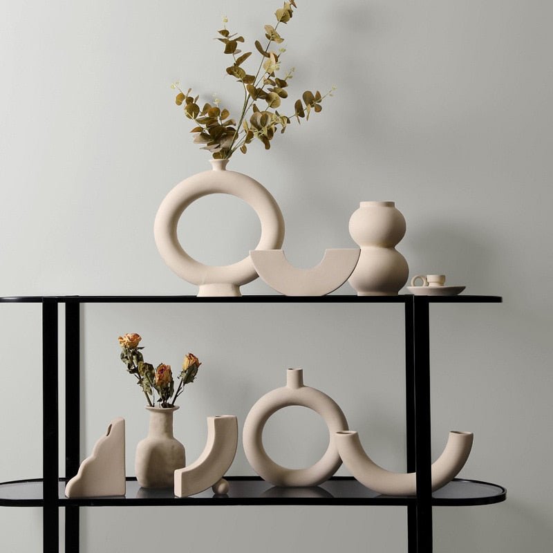 Vase en Céramique et Porte-Bougies Faits Main