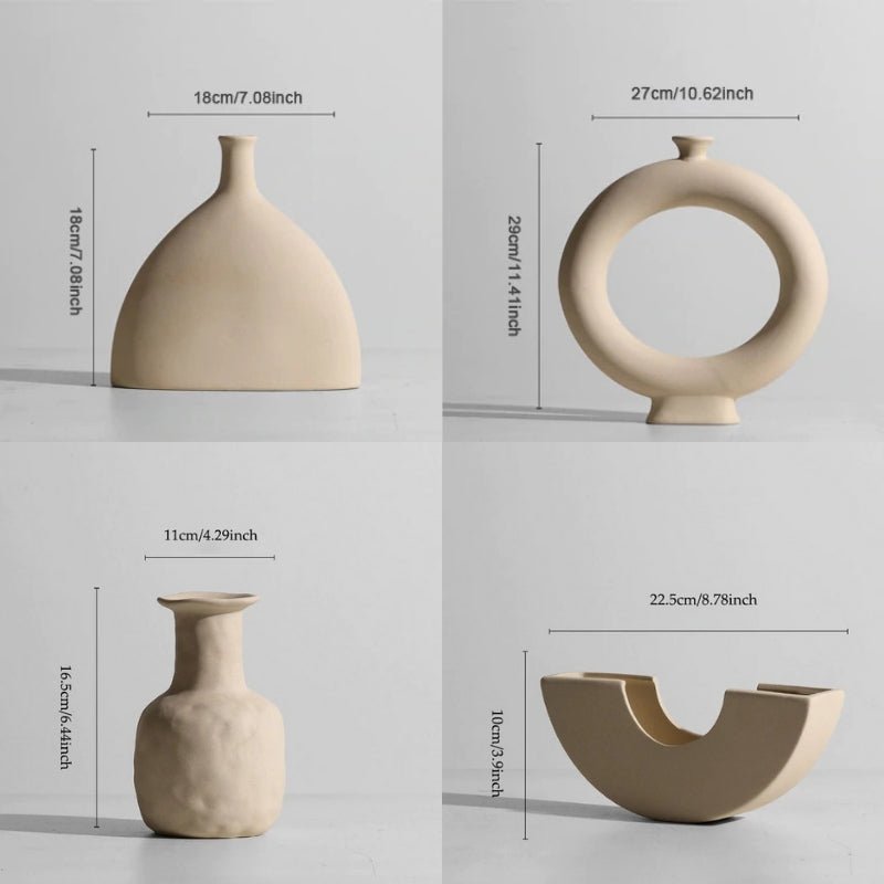 Vase en Céramique et Porte-Bougies Faits Main