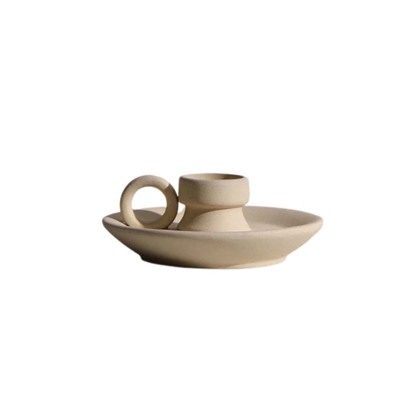 Vase en Céramique et Porte-Bougies Faits Main