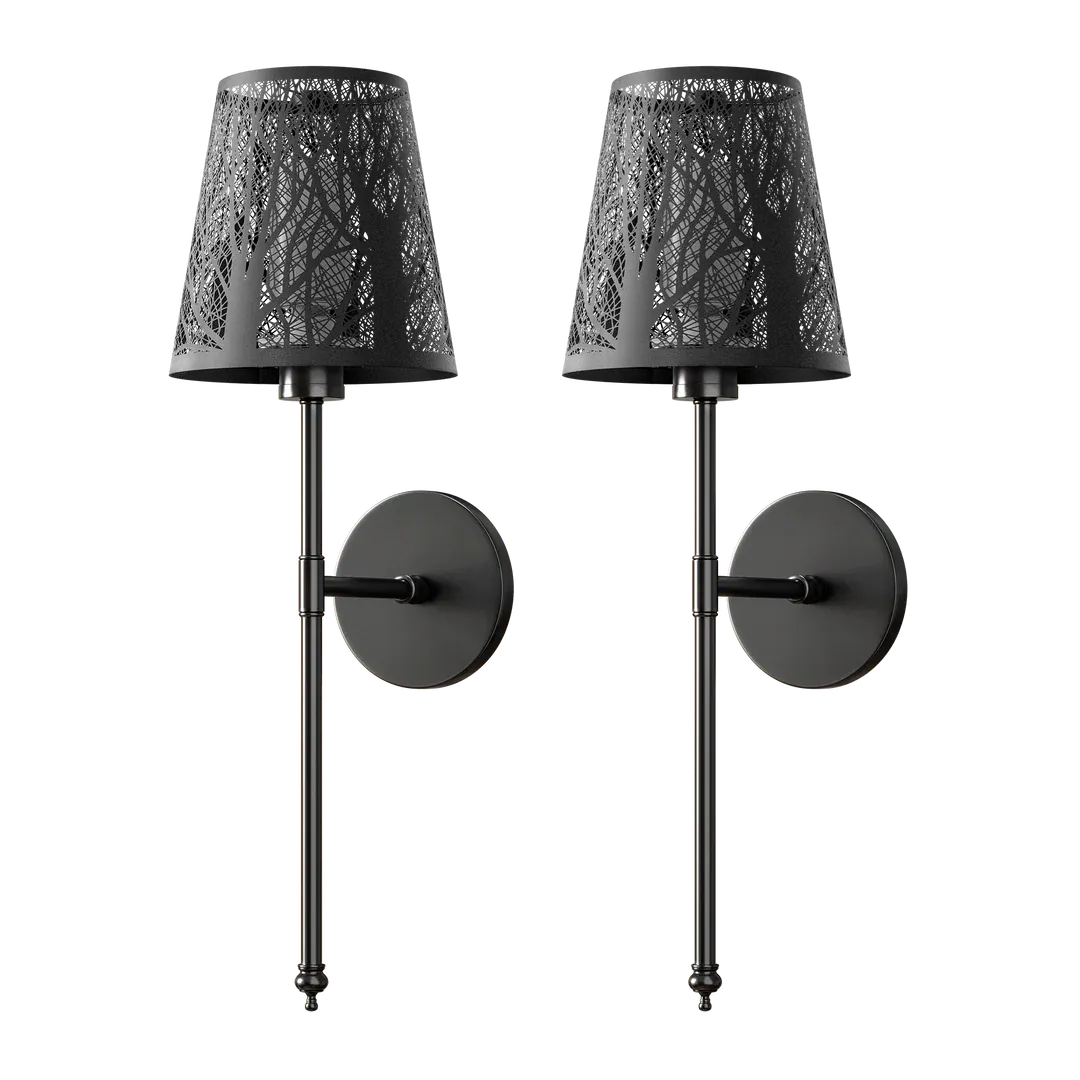 Appareils muraux métalliques sans fil (ensemble de 2)