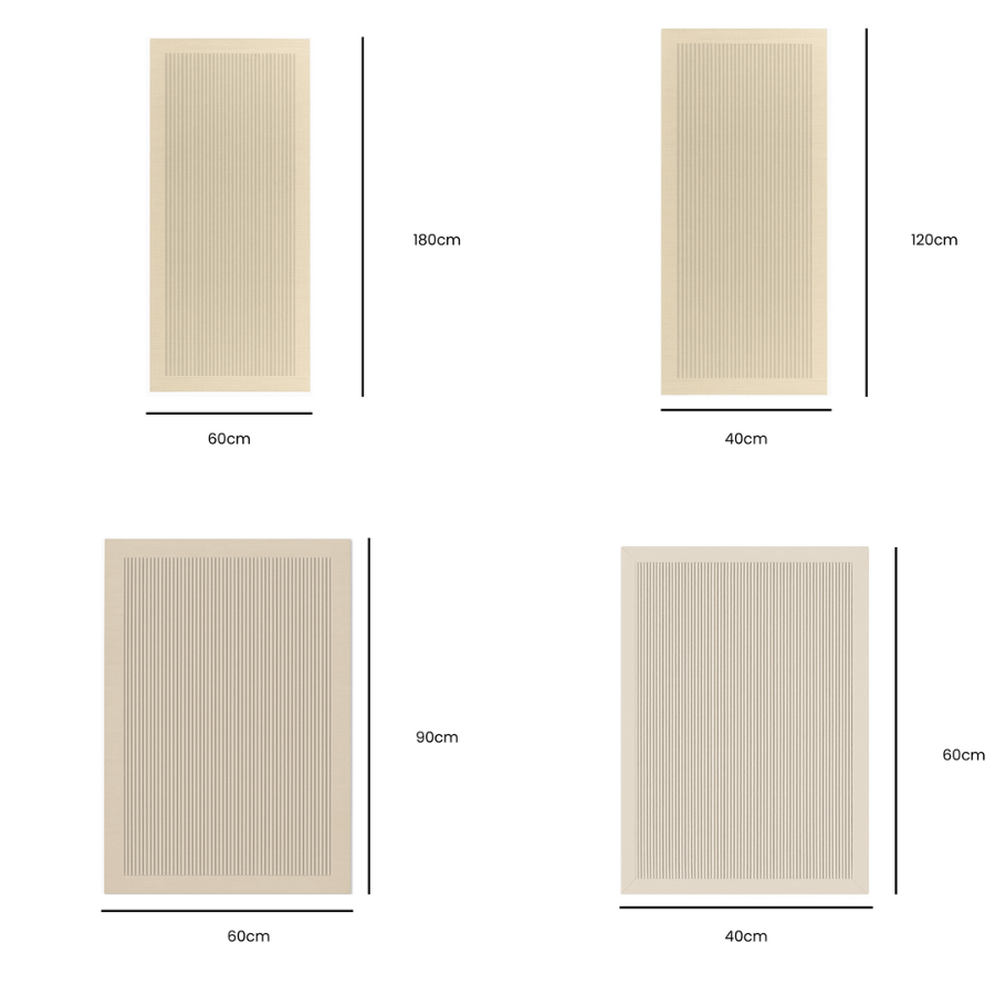 Tapis Japandi en suède imperméable et antidérapant