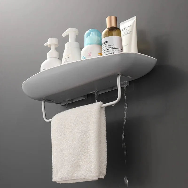 Étagère de douche élégante sans perçage – Idéale pour le rangement du shampooing et des cosmétiques