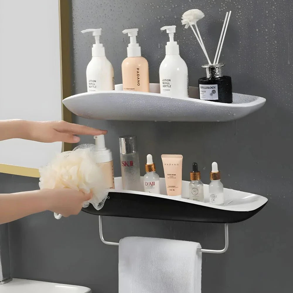 Étagère de douche élégante sans perçage – Idéale pour le rangement du shampooing et des cosmétiques