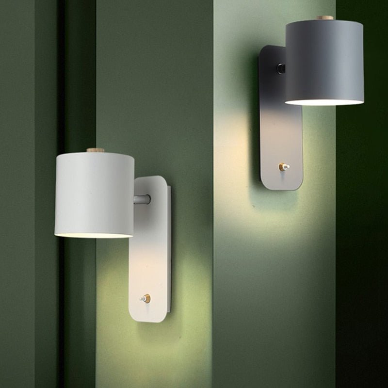 Applique murale LED nordique avec interrupteur