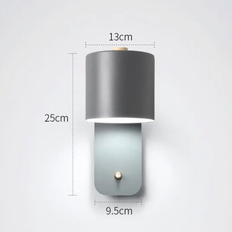 Applique murale LED nordique avec interrupteur