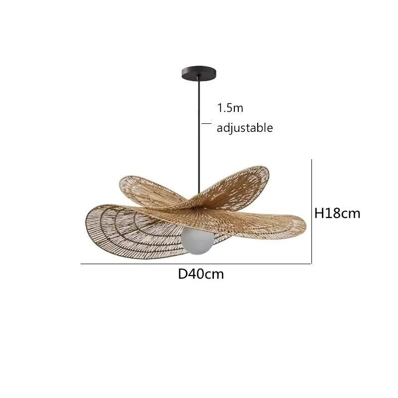 Sanur Double Layer Rattan Pendant Light