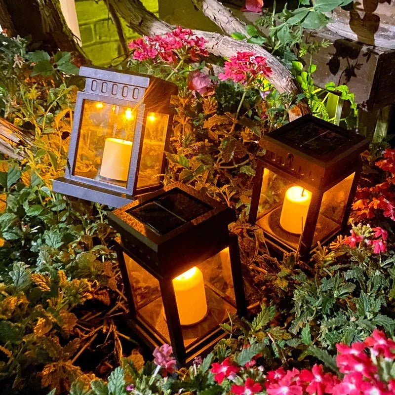 Lanterne de jardin LED SolarFlame – Bougie d’extérieur étanche