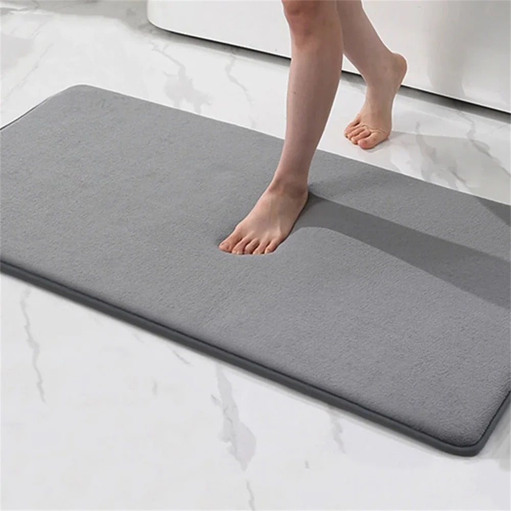 Tapis de bain en velours super absorbant antidérapant