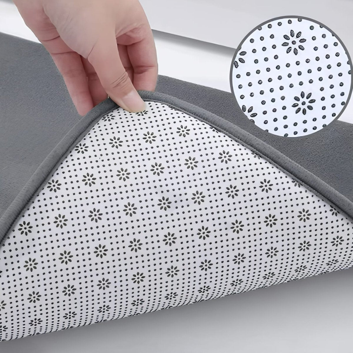 Tapis de bain en velours super absorbant antidérapant