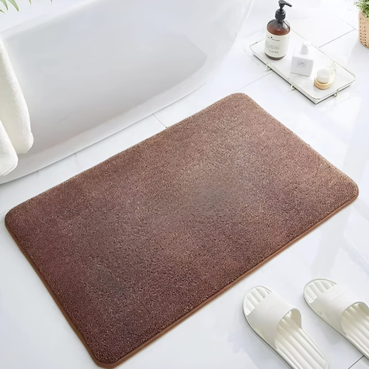 Tapis de bain en velours super absorbant antidérapant