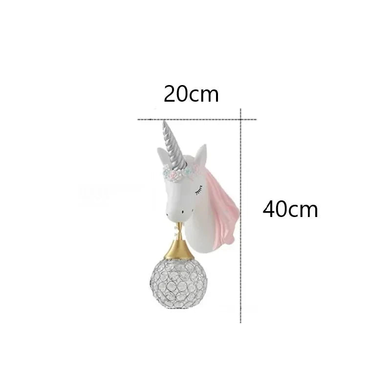 Lampe murale licorne pour chambres d’enfants