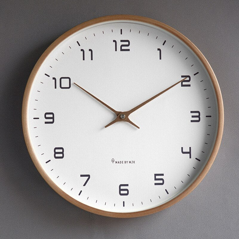 Horloge murale en bois – Design scandinave minimaliste