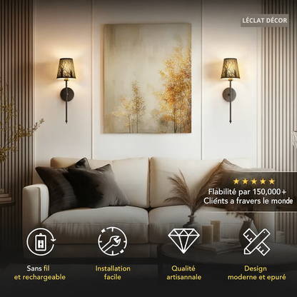 Appareils muraux métalliques sans fil (ensemble de 2)