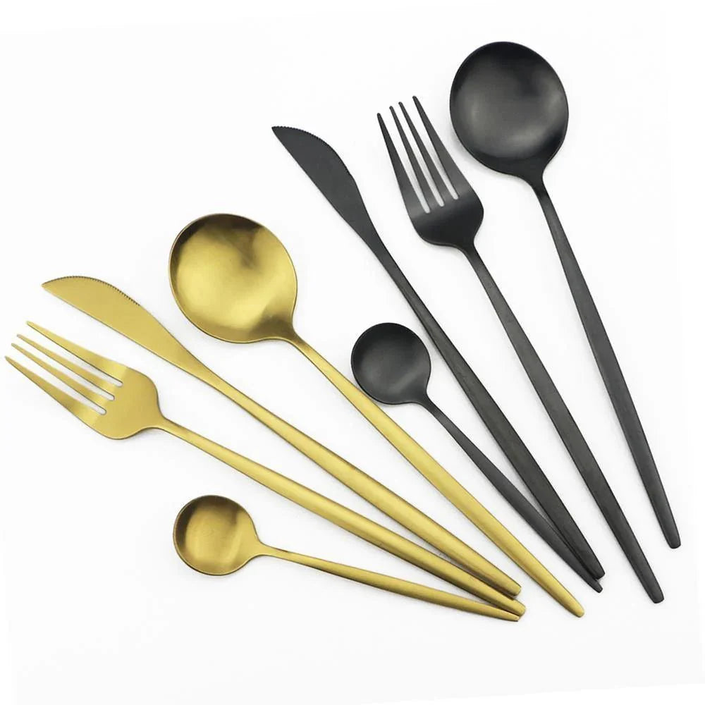 Service de couverts minimaliste 30 pièces – Élégant acier inoxydable