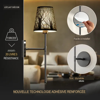 Appareils muraux métalliques sans fil (ensemble de 2)