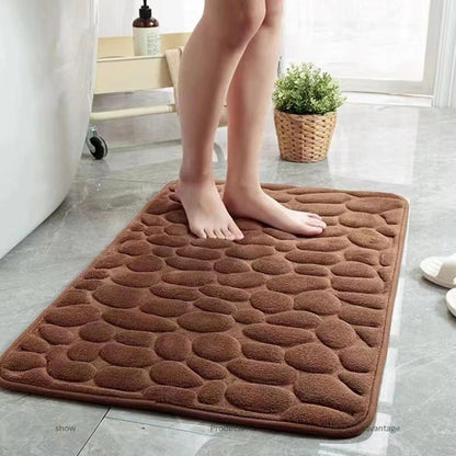 Tapis de bain 3D antidérapant avec design absorbant à séchage rapide