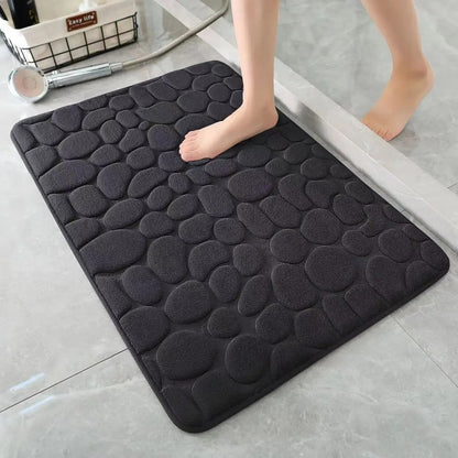 Tapis de bain 3D antidérapant avec design absorbant à séchage rapide