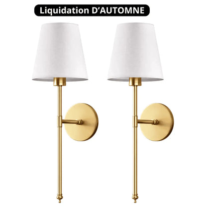 Appliques murales sans fil (ensemble de 2 + 2 ampoules incluses)