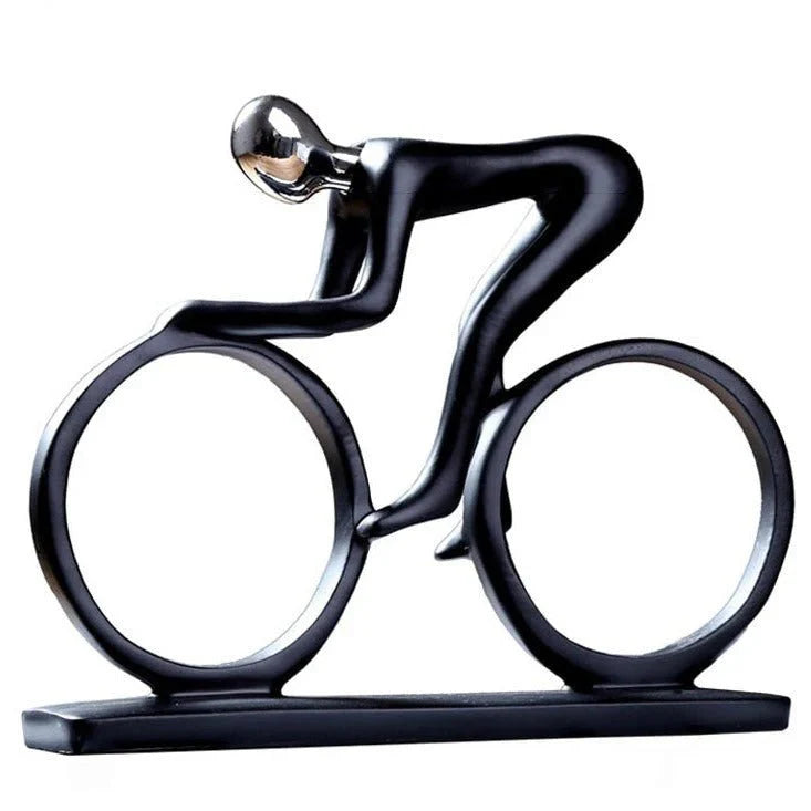 Sculpture Nordique Cycliste Abstraite