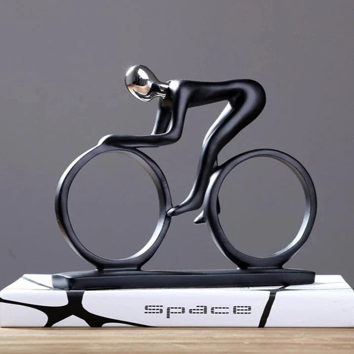 Sculpture Nordique Cycliste Abstraite