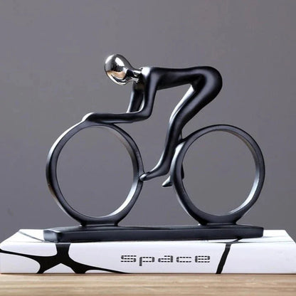 Sculpture Nordique Cycliste Abstraite