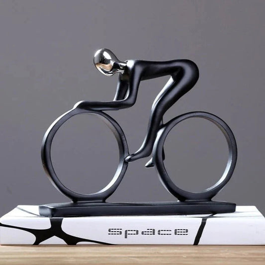 Sculpture Nordique Cycliste Abstraite