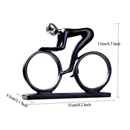 Sculpture Nordique Cycliste Abstraite