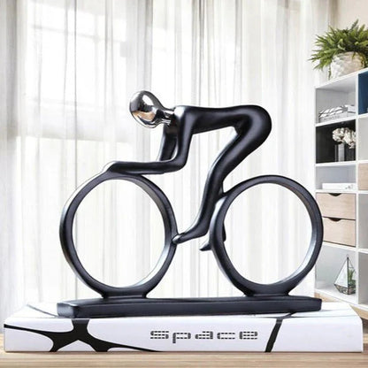 Sculpture Nordique Cycliste Abstraite