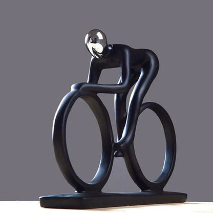Sculpture Nordique Cycliste Abstraite