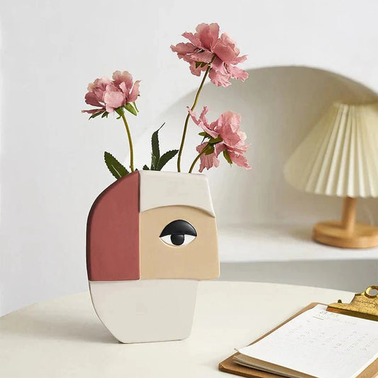 Vase Visage Abstrait