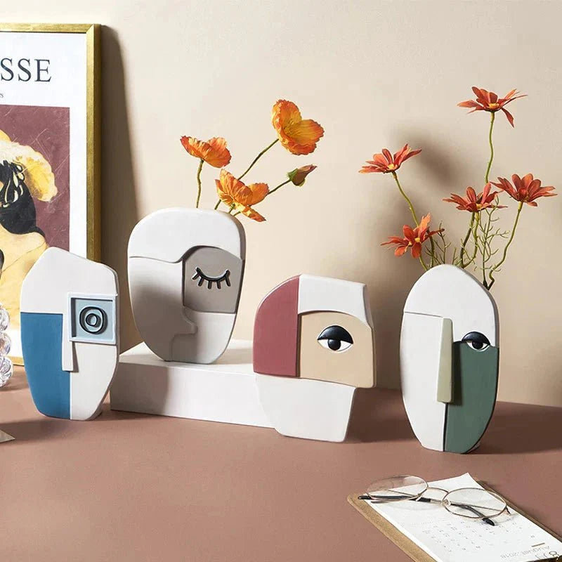 Vase Visage Abstrait