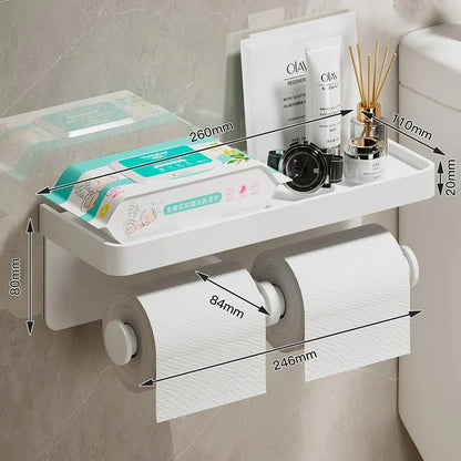 Porte-papier toilette double en aluminium