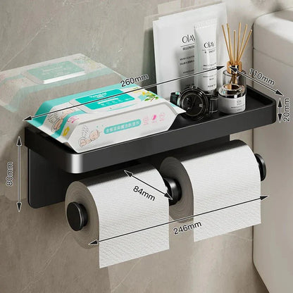 Porte-papier toilette double en aluminium