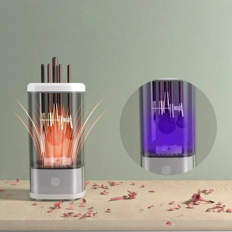 Nettoyeur et séchoir automatique pour pinceaux de maquillage