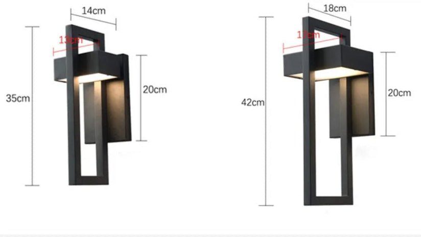 Applique murale extérieure noire Up & Down