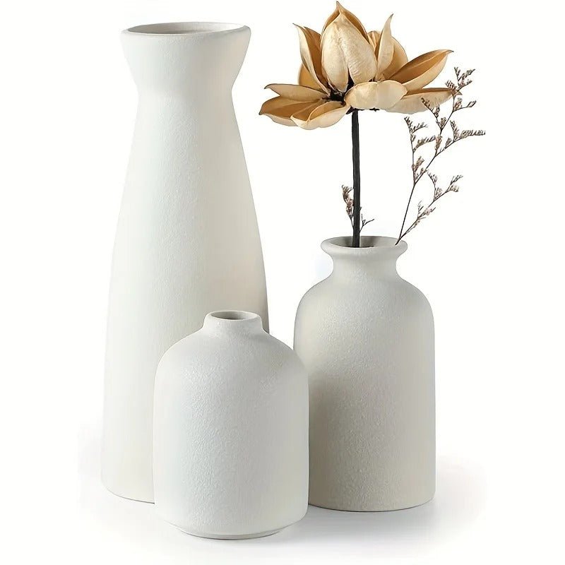 Ensemble de Vases à Fleurs en Céramique Boho – Faits à la Main