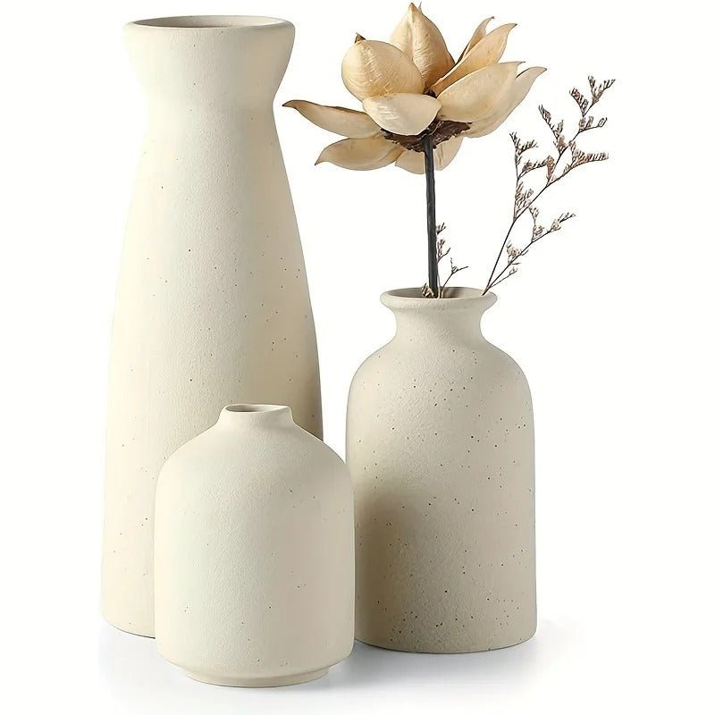 Ensemble de Vases à Fleurs en Céramique Boho – Faits à la Main