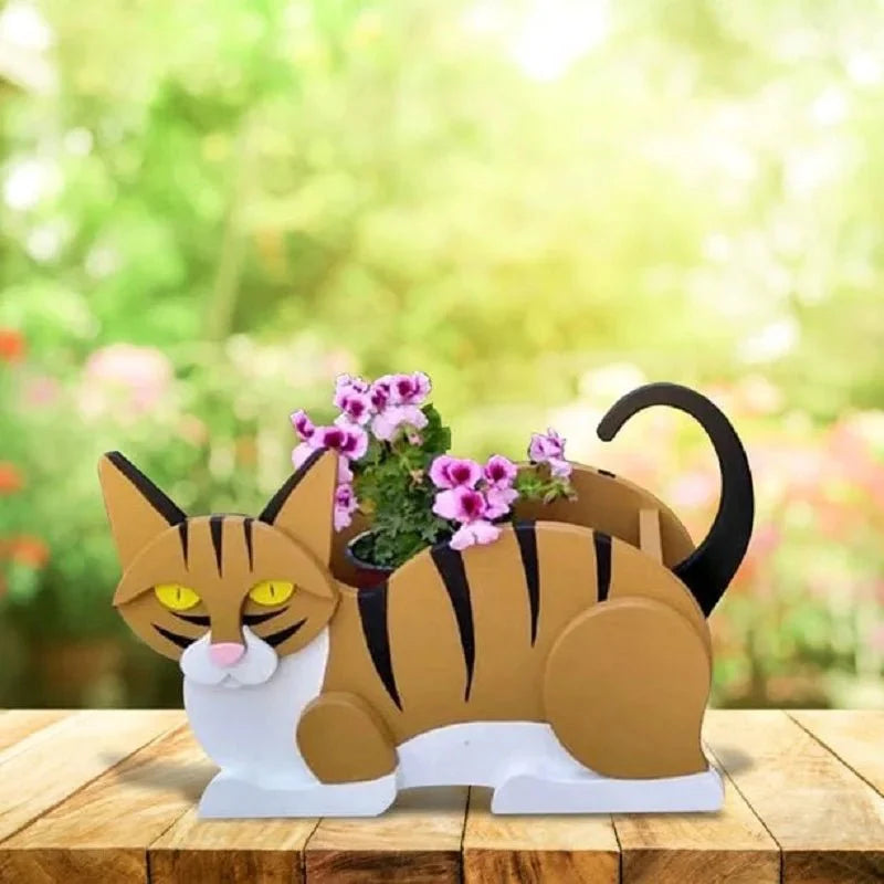 Cache-pot en Forme de Chat – Décoration de Jardin pour Chaton