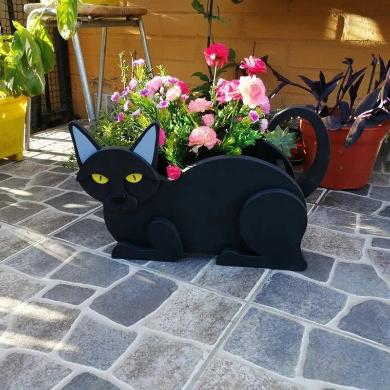 Cache-pot en Forme de Chat – Décoration de Jardin pour Chaton