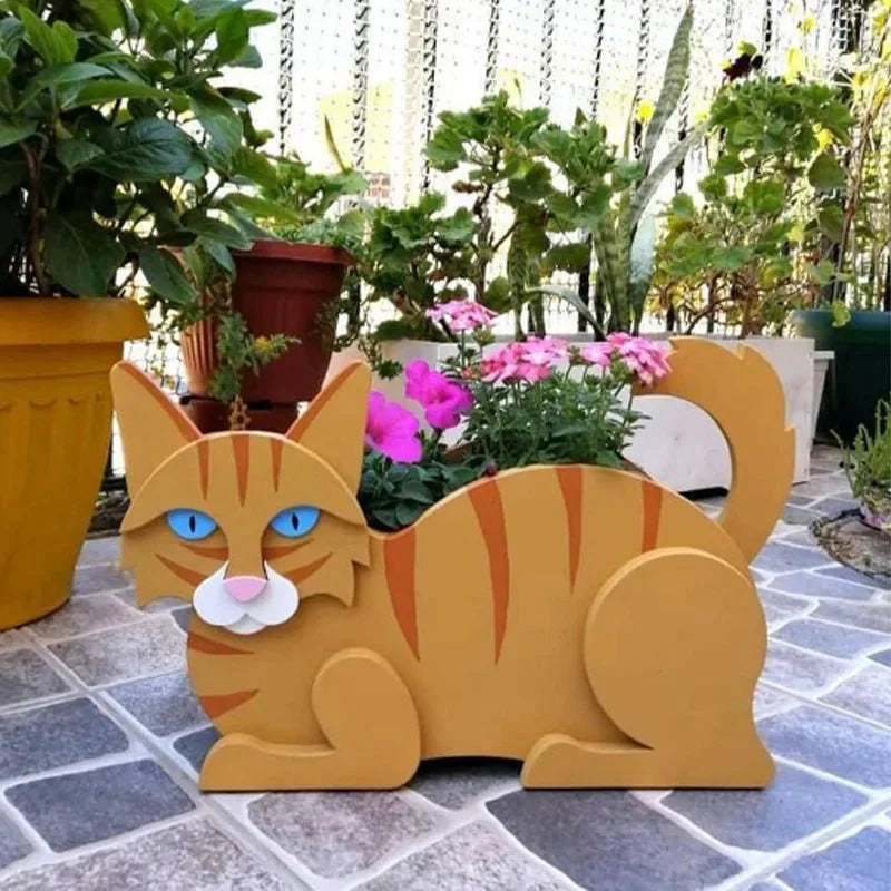 Cache-pot en Forme de Chat – Décoration de Jardin pour Chaton