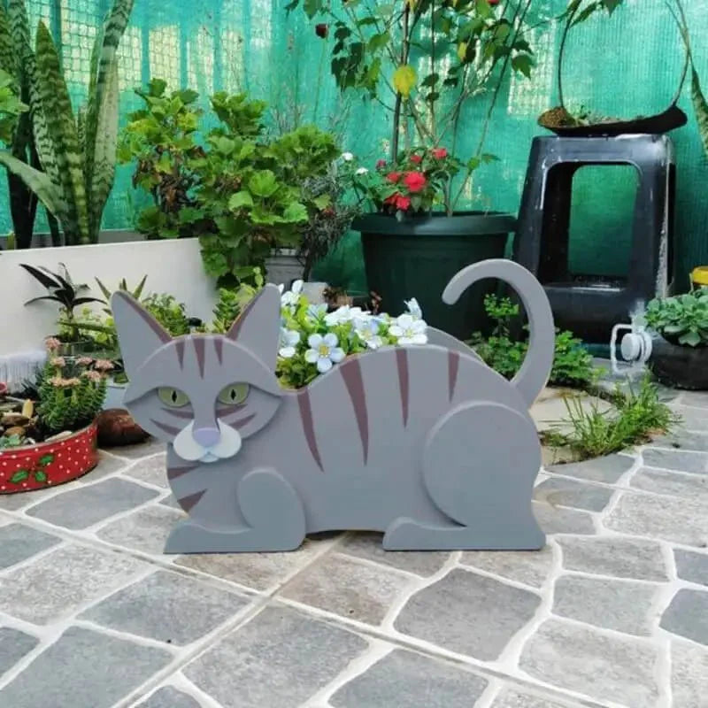 Cache-pot en Forme de Chat – Décoration de Jardin pour Chaton