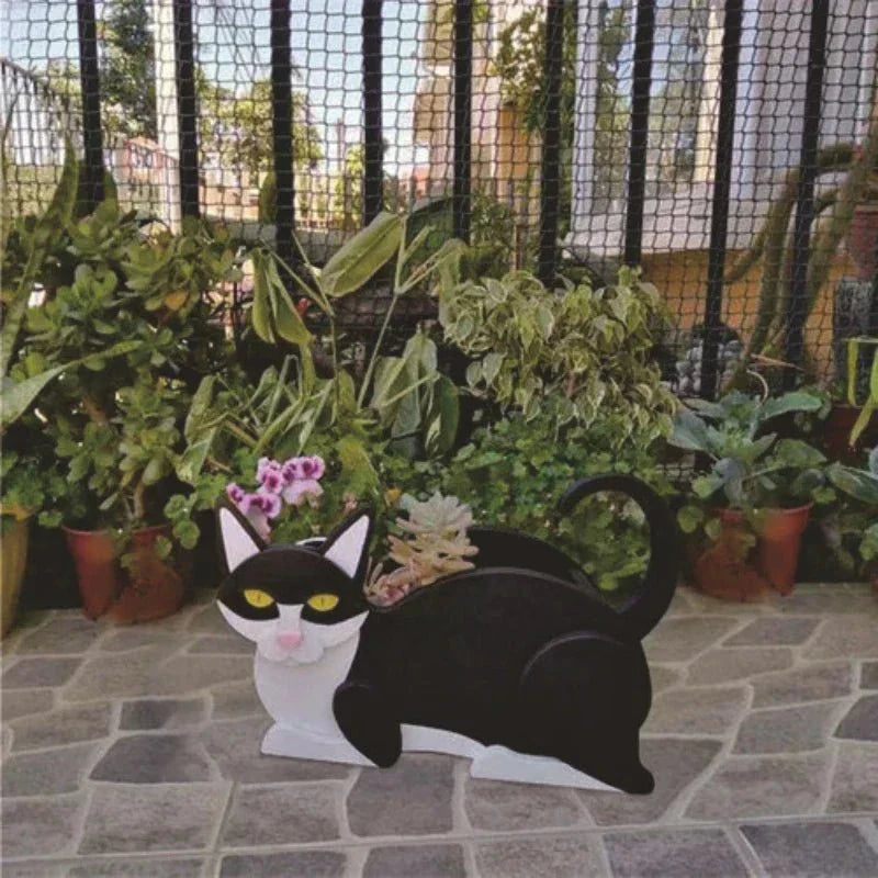 Cache-pot en Forme de Chat – Décoration de Jardin pour Chaton