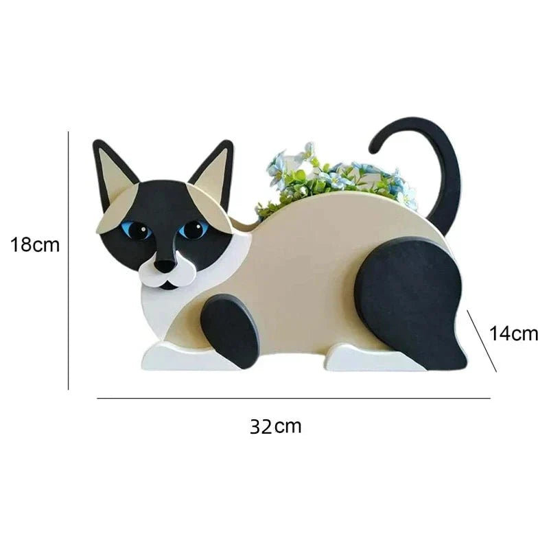 Cache-pot en Forme de Chat – Décoration de Jardin pour Chaton